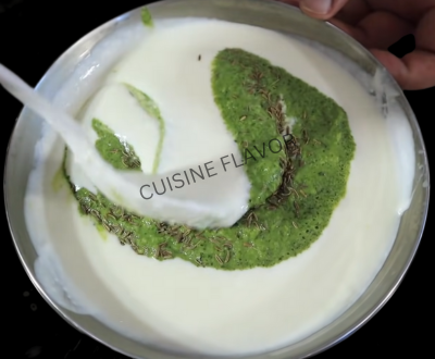 Green Chatni with yogurt